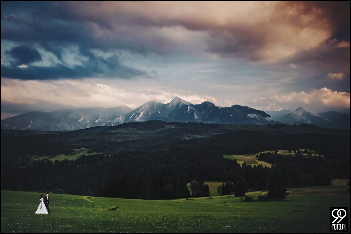 fotograf ślubny sucha beskidzka, restauracja magnolia budzów, sesja zdjęciowa tatry