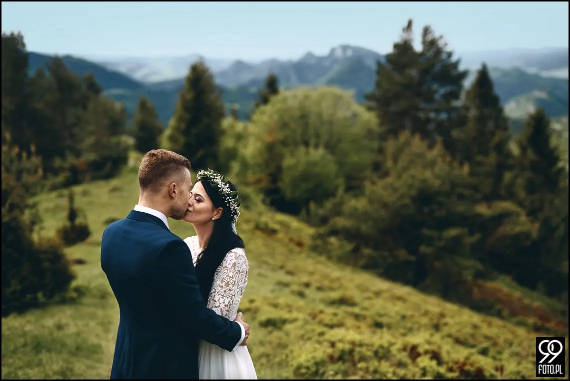 sesja ślubna pieniny, wysoki wierch w pieninach, fotograf na sesje ślubną szczawnica