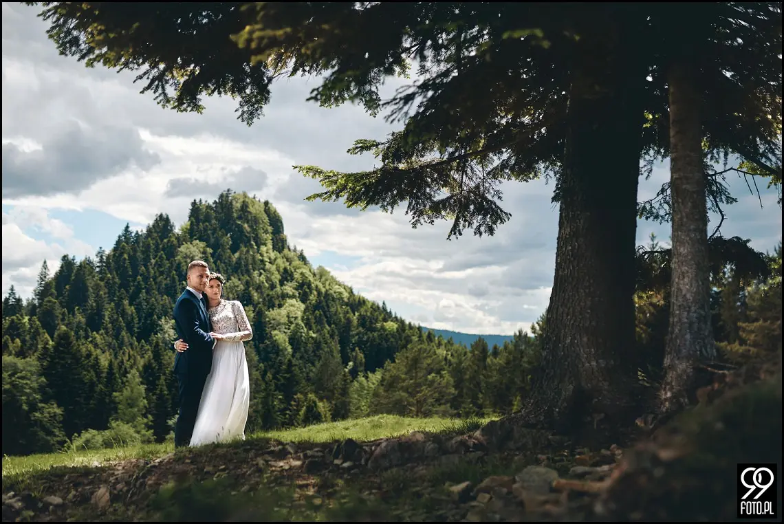 sesja ślubna pieniny, wysoki wierch w pieninach, fotograf na sesje ślubną szczawnica