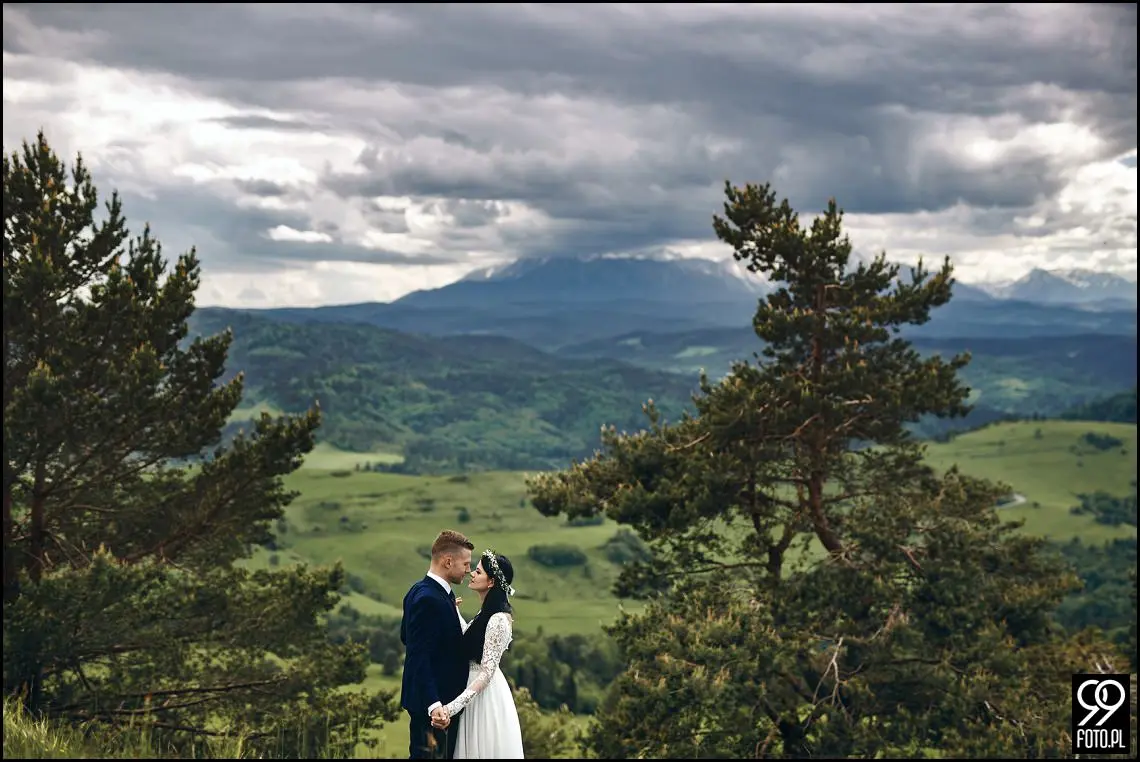 sesja ślubna pieniny, wysoki wierch w pieninach, fotograf na sesje ślubną szczawnica