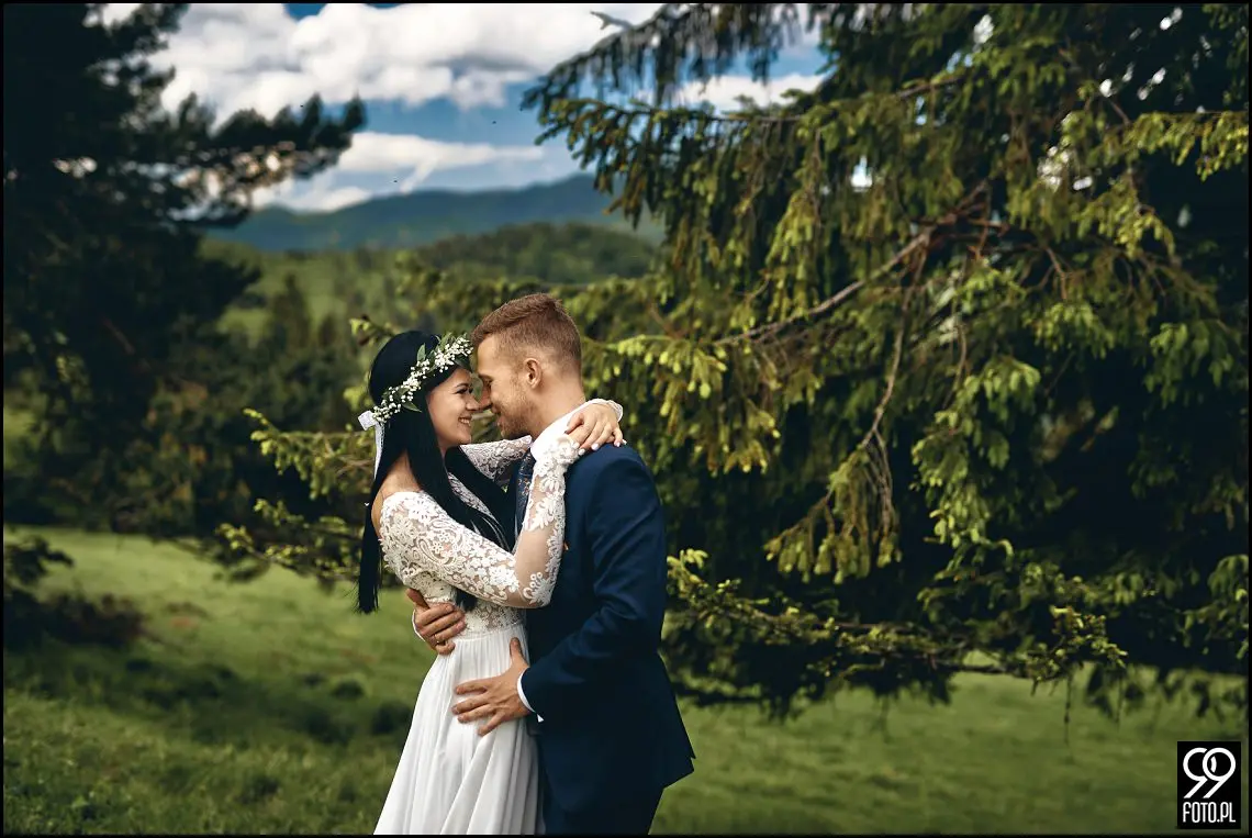 sesja ślubna pieniny, wysoki wierch w pieninach, fotograf na sesje ślubną szczawnica
