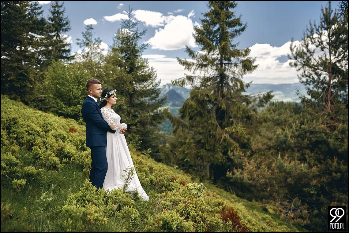 sesja ślubna pieniny, wysoki wierch w pieninach, fotograf na sesje ślubną szczawnica