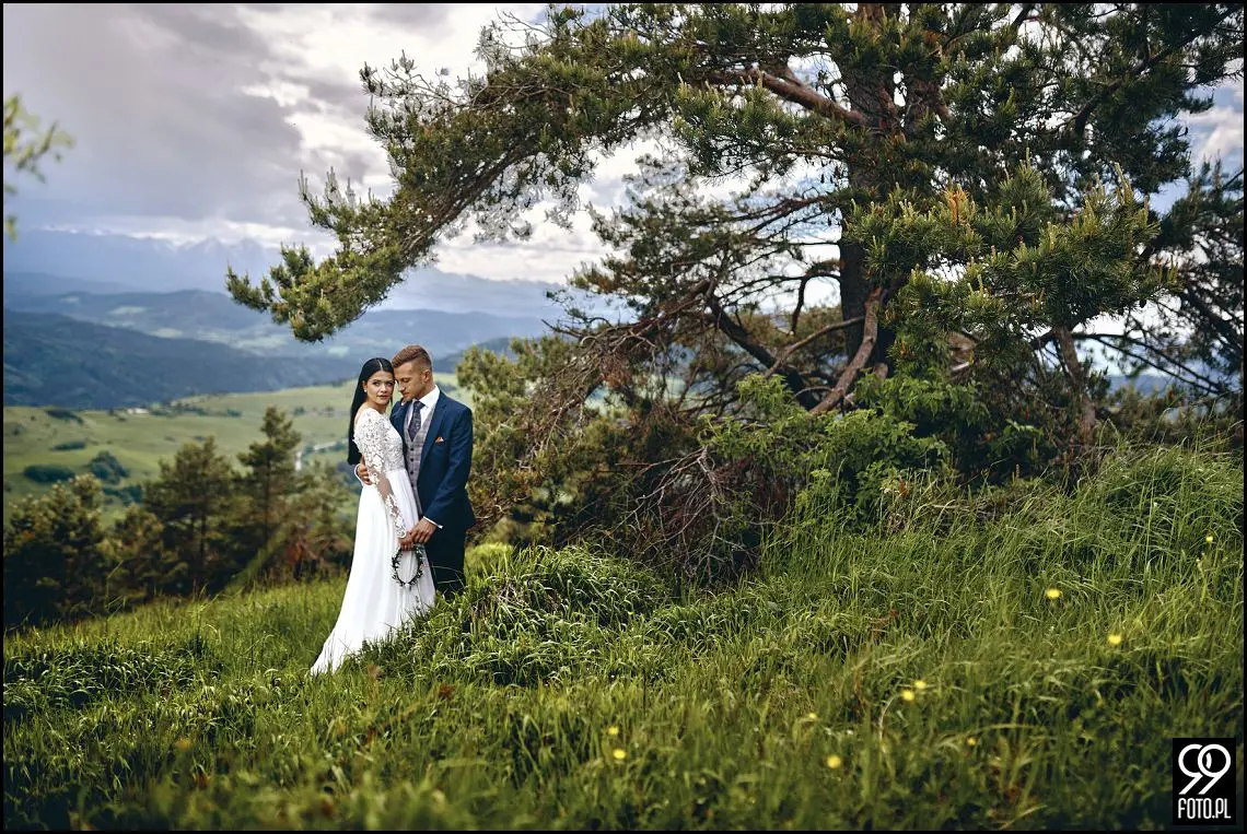 sesja ślubna pieniny, wysoki wierch w pieninach, fotograf na sesje ślubną szczawnica