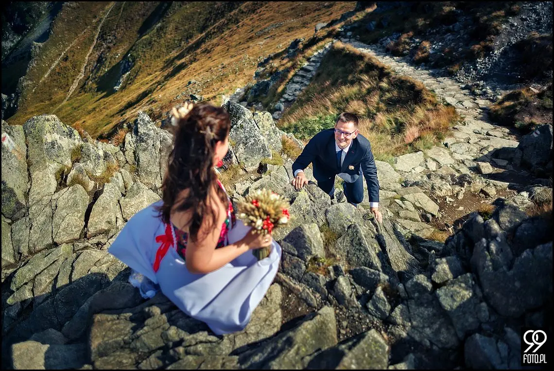 zdjęcia ślubne kasprowy wierch,plener ślubny zakopane