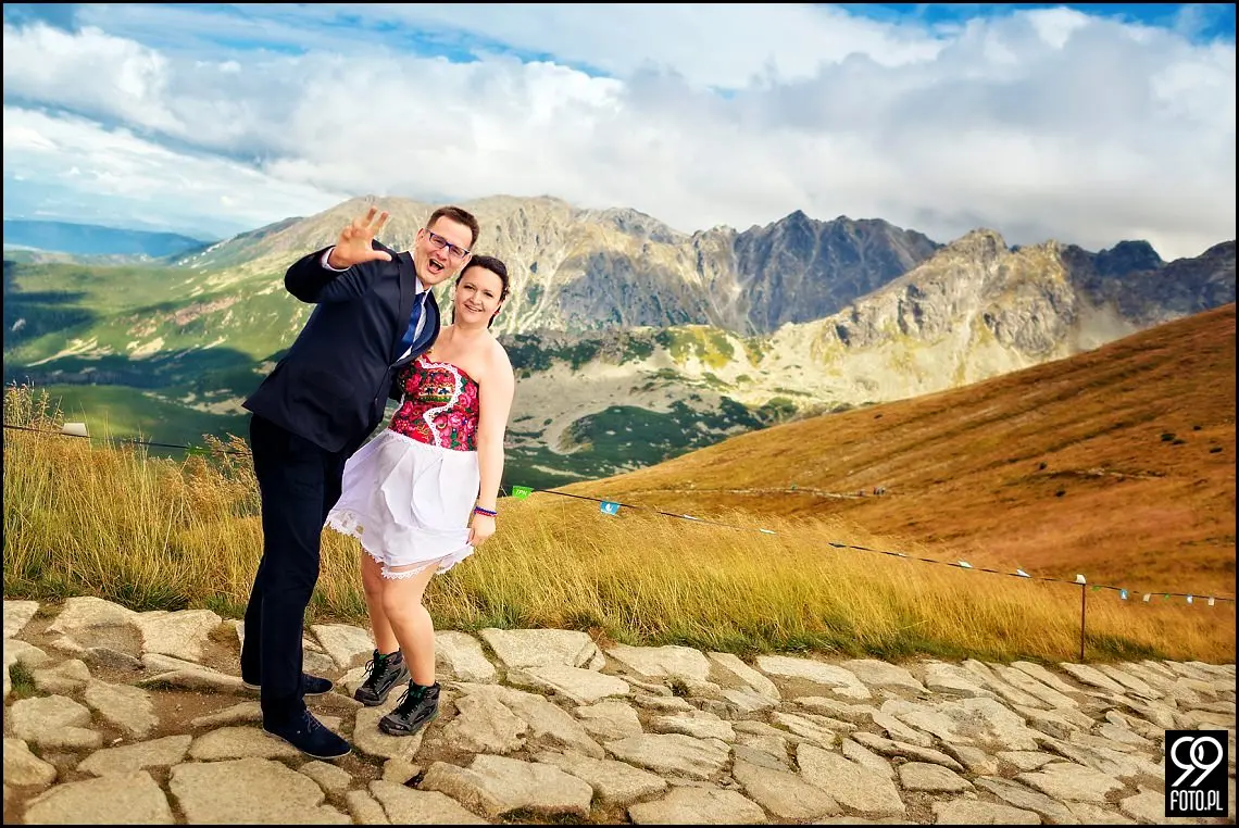 zdjęcia ślubne kasprowy wierch,plener ślubny zakopane