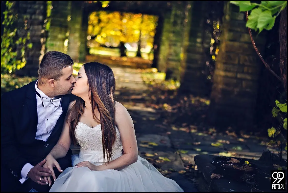 sesja ślubna park zamkowy Żywiec,sesja plenerowa w Żywcu