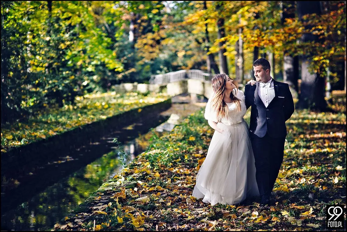 sesja ślubna park zamkowy Żywiec,sesja plenerowa w Żywcu