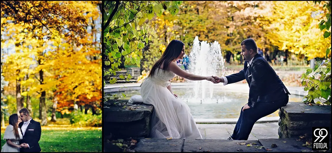 sesja ślubna park zamkowy Żywiec,sesja plenerowa w Żywcu