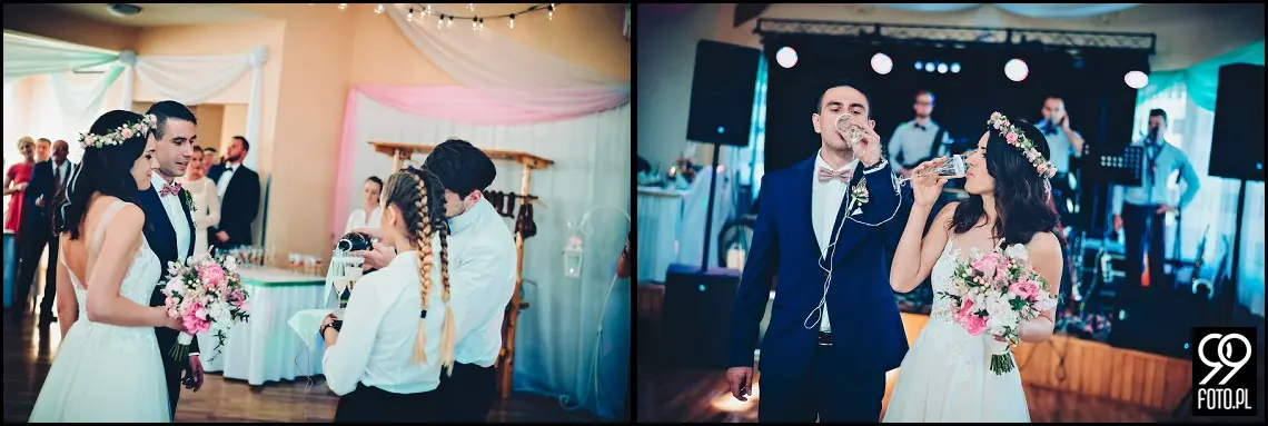 dekoracja sali weselnej,styl rustykalny,osp zawada,fotograf ślubny myślenice