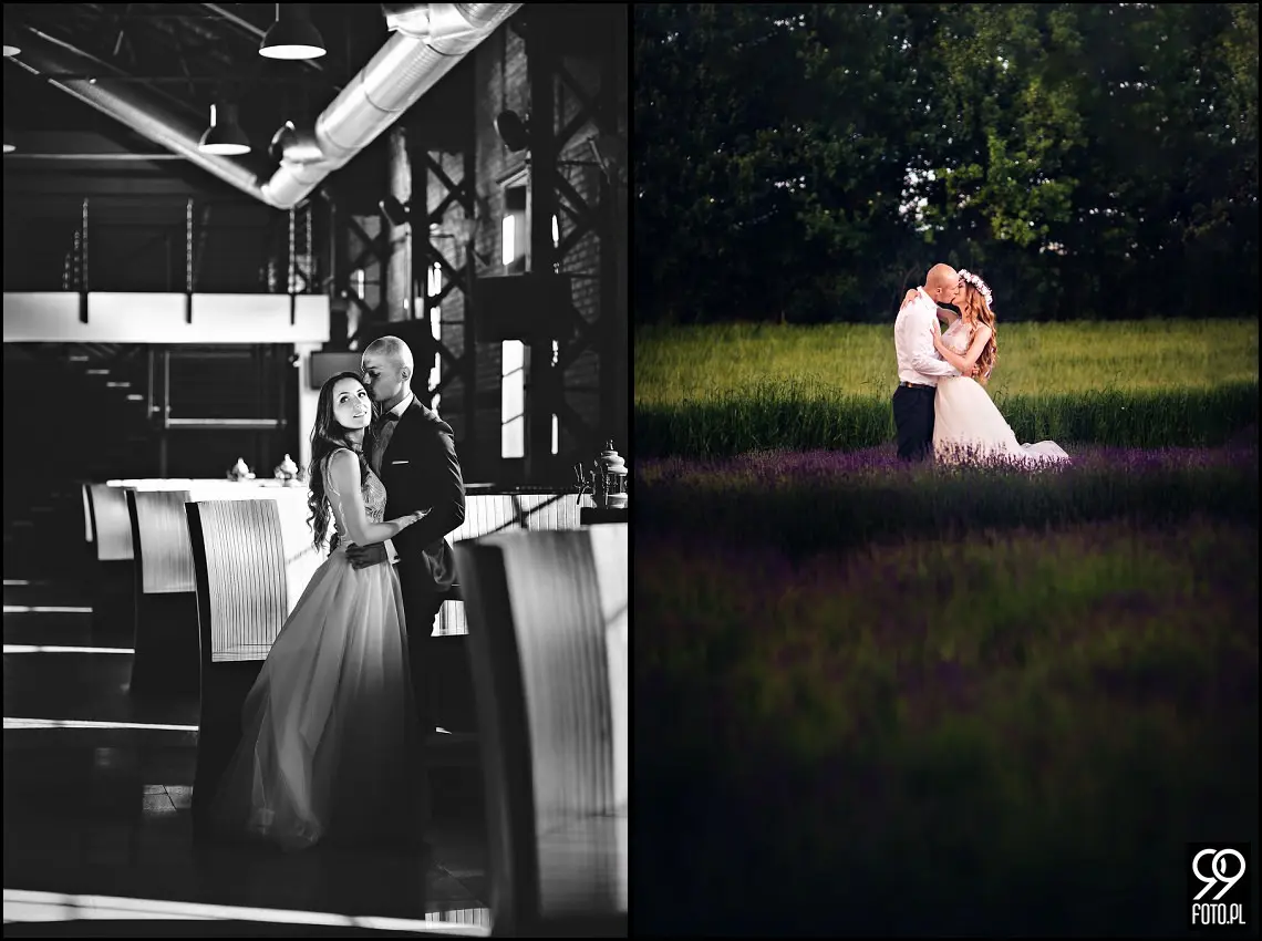 lawendowe pole pod krakowem,sesja ślubna kraków