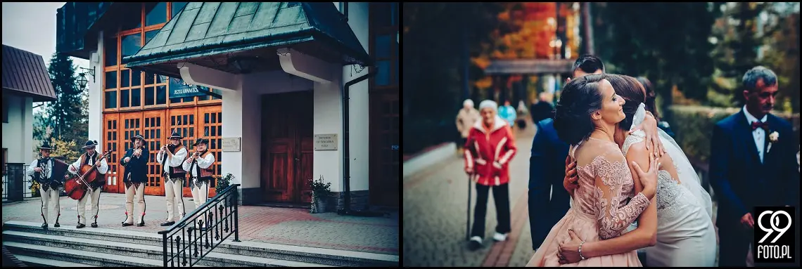 fotograf ślubny Rabka Zdrój, góralski klimat ślubny, wesele kabanos spytkowice