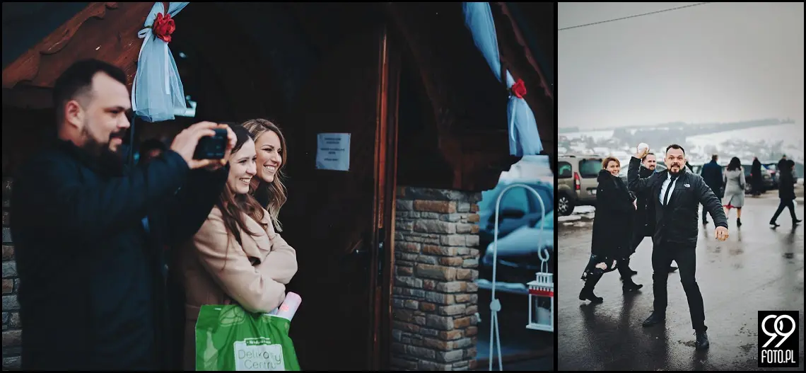 Dom weselny w Jabłonce, zdjęcia ślubne Przystań w Kabanosie, fotograf na wesele Jabłonka