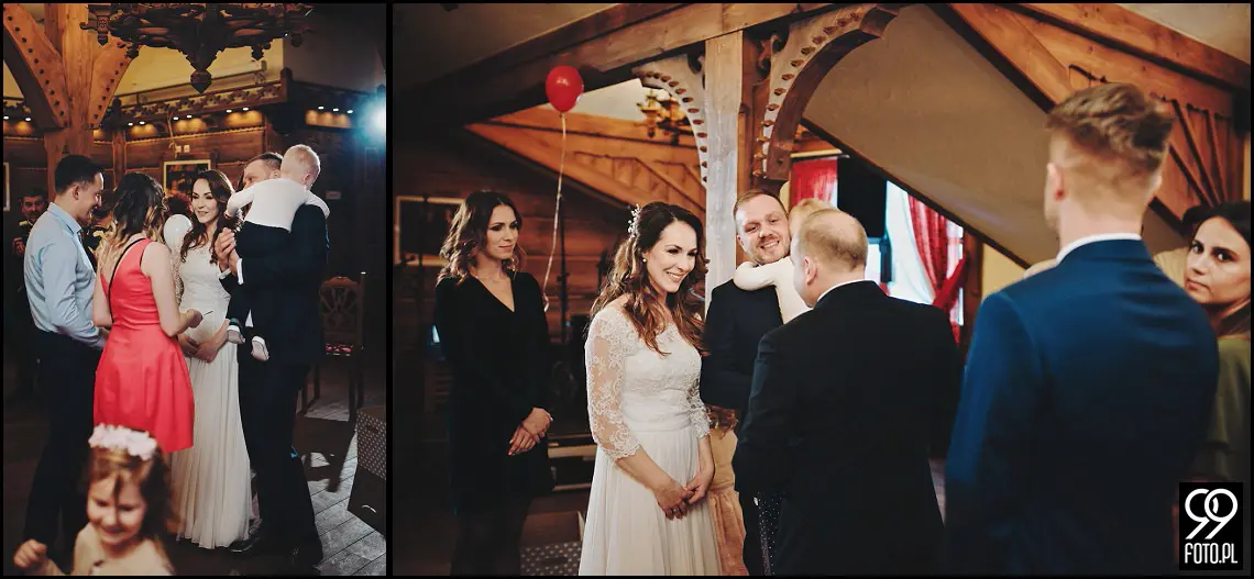 Dom weselny w Jabłonce, zdjęcia ślubne Przystań w Kabanosie, fotograf na wesele Jabłonka