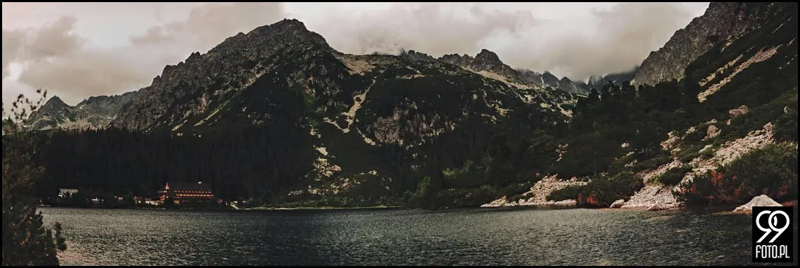 sesja ślubna Popradzki Staw, plener na Słowacji, zdjęcia nad Szczyrbskim Jeziorem