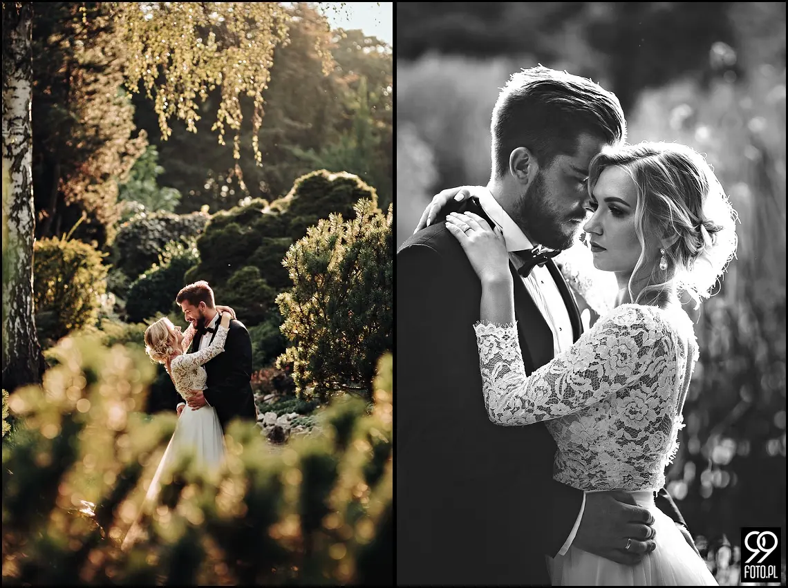 Ogród Botaniczny w Krakowie, ślubna sesja zdjęciowa Kraków, plener ślubny w dzień po ślubie