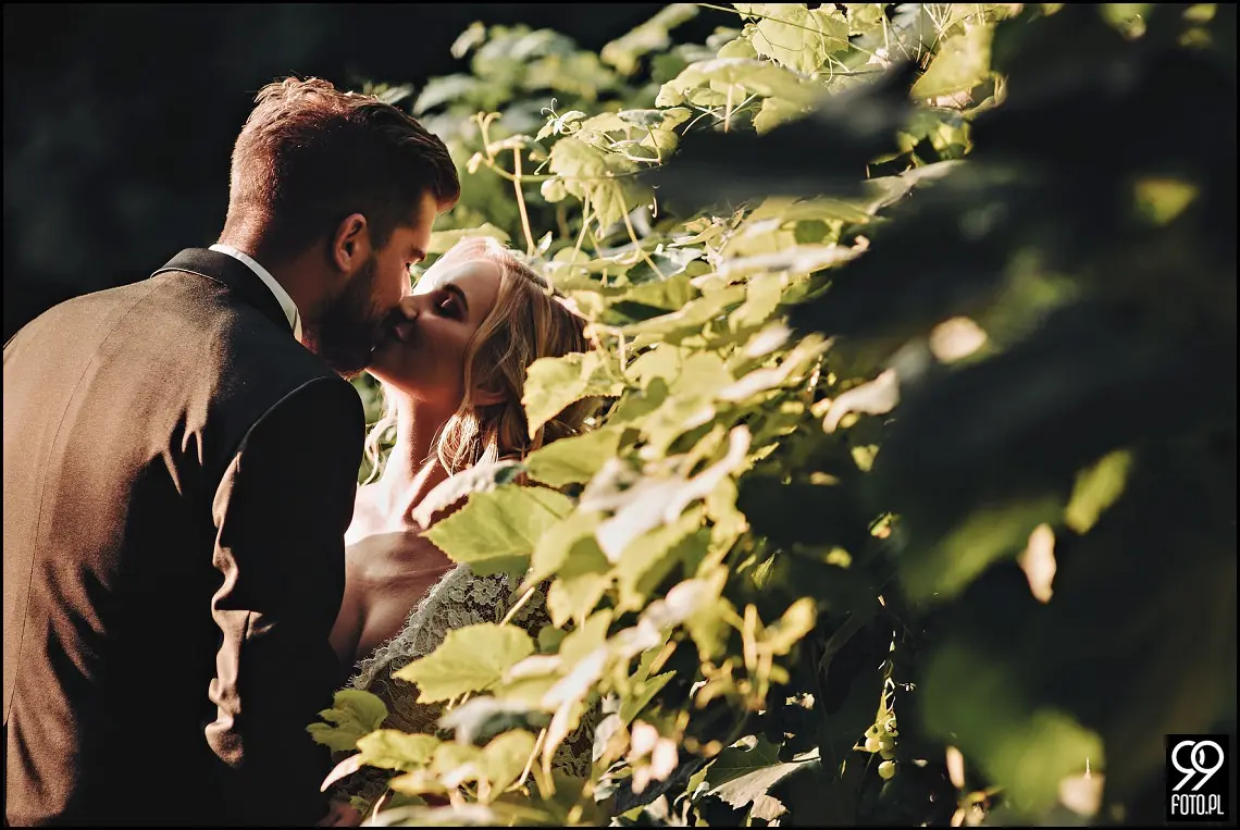 Ogród Botaniczny w Krakowie, ślubna sesja zdjęciowa Kraków, plener ślubny w dzień po ślubie