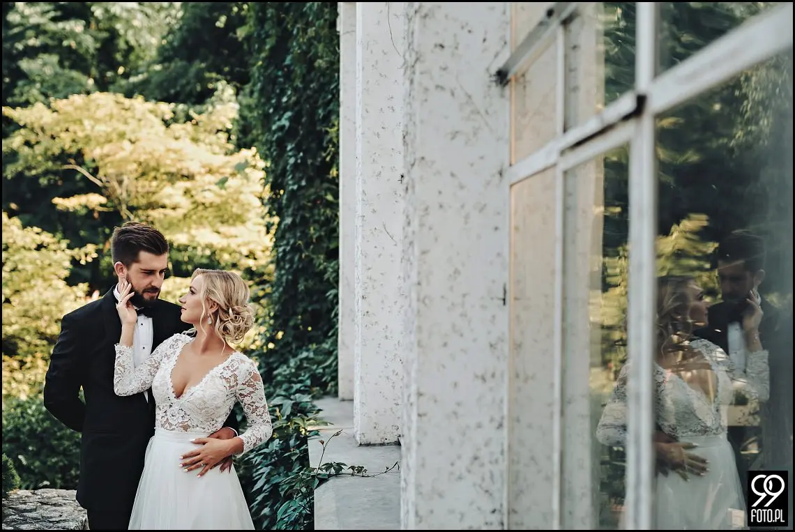 Ogród Botaniczny w Krakowie, ślubna sesja zdjęciowa Kraków, plener ślubny w dzień po ślubie