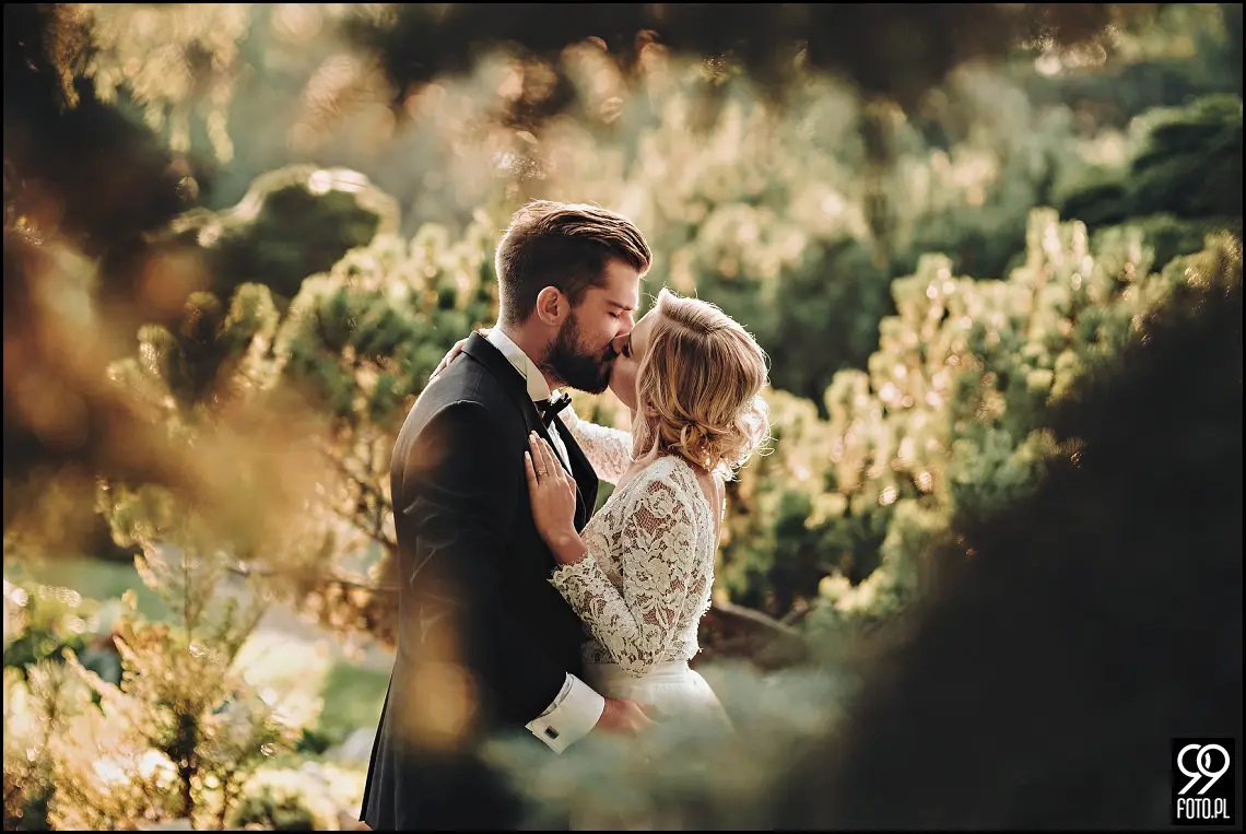 Ogród Botaniczny w Krakowie, ślubna sesja zdjęciowa Kraków, plener ślubny w dzień po ślubie