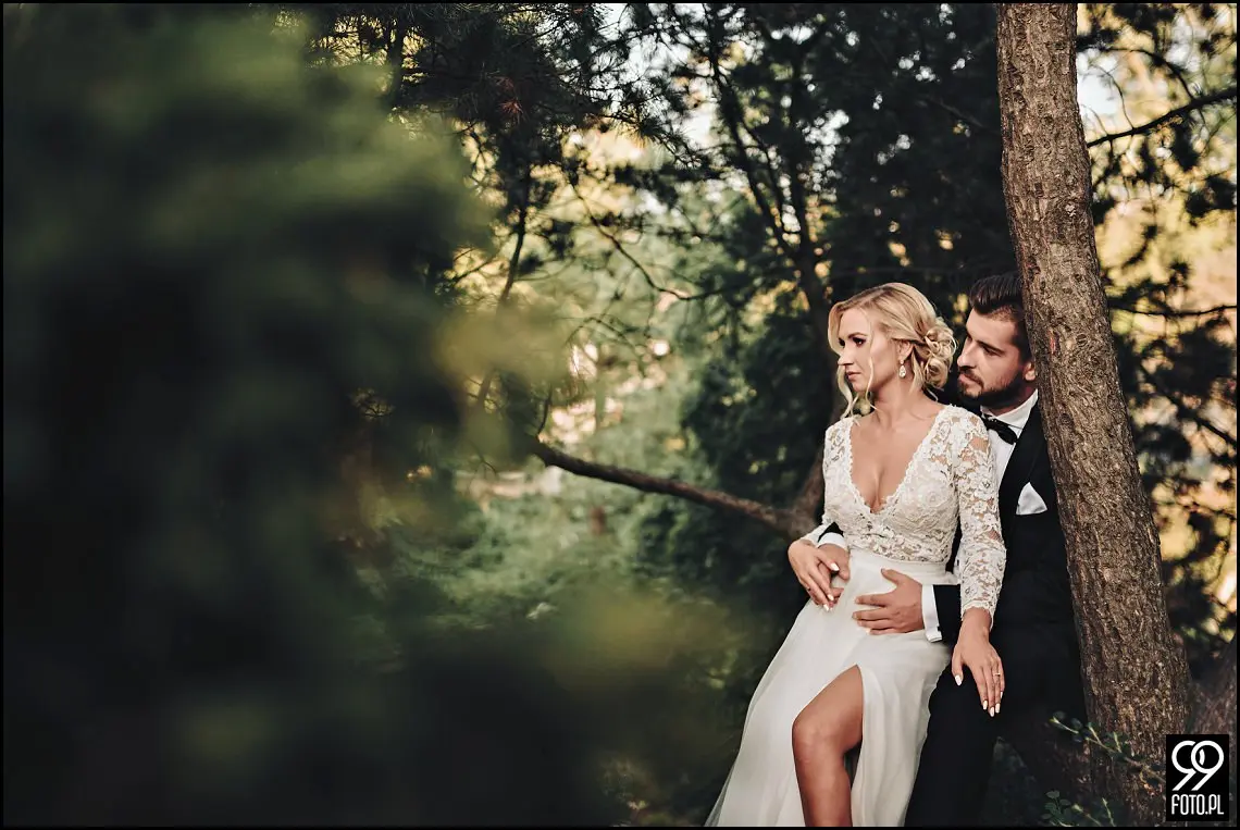 Ogród Botaniczny w Krakowie, ślubna sesja zdjęciowa Kraków, plener ślubny w dzień po ślubie