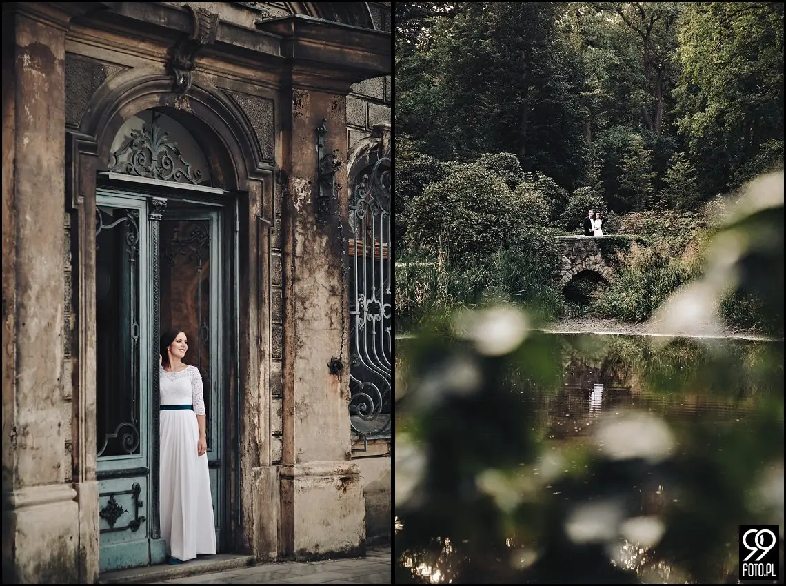 zamek moszna, plenerowa sesja fotograficzna, zdjęcia ślubne w pałacu