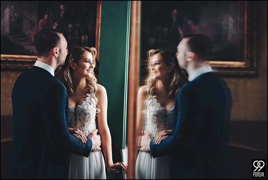 pomysł na sesje zimową, sesja ślubna zimą, miejsce na sesję ślubną w Krakowie