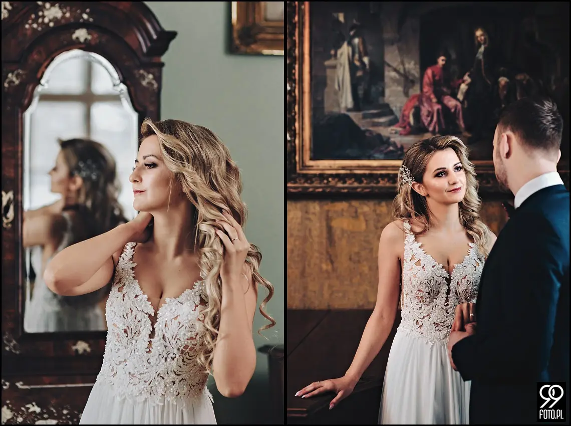 pomysł na sesje zimową, sesja ślubna zimą, miejsce na sesję ślubną w Krakowie