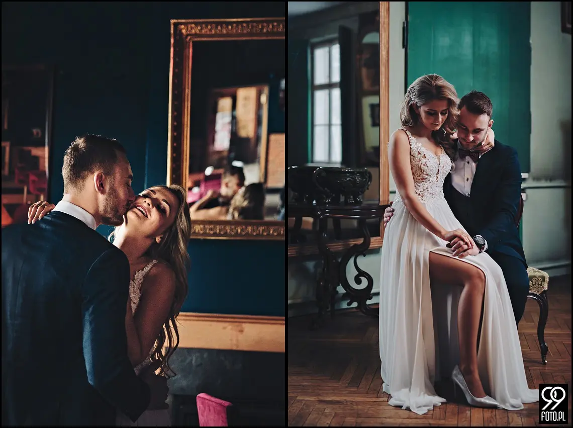 pomysł na sesje zimową, sesja ślubna zimą, miejsce na sesję ślubną w Krakowie