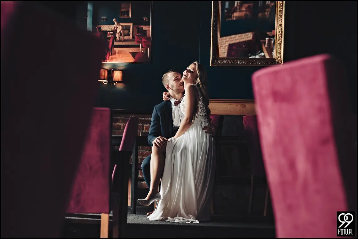 pomysł na sesje zimową, sesja ślubna zimą, miejsce na sesję ślubną w Krakowie