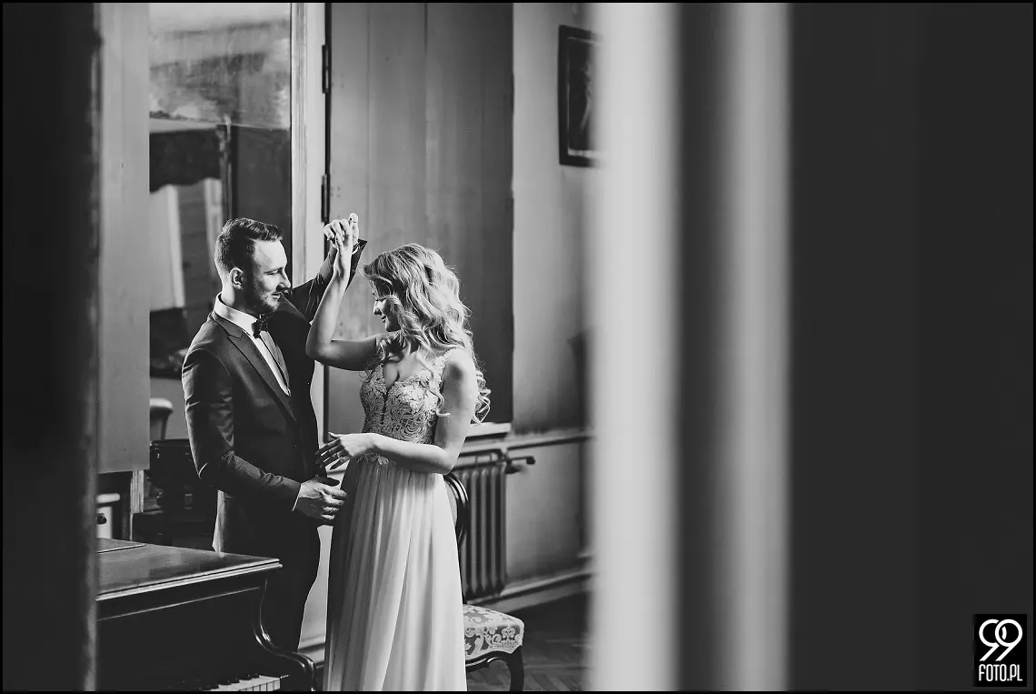 pomysł na sesje zimową, sesja ślubna zimą, miejsce na sesję ślubną w Krakowie