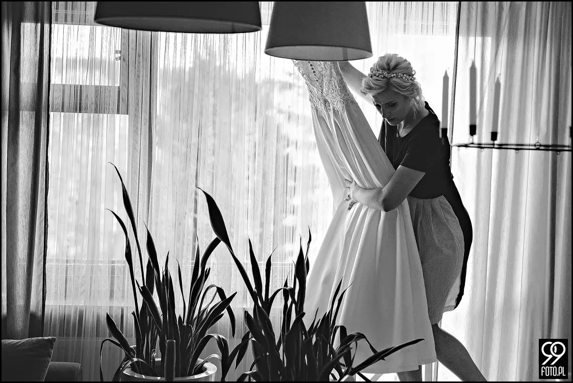 Reportaż ślubny sala weselna Babie Lato Gdów, dobry fotograf ślubny Biertowice