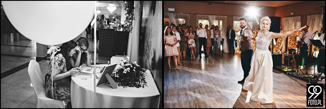 Reportaż ślubny sala weselna Babie Lato Gdów, dobry fotograf ślubny Biertowice