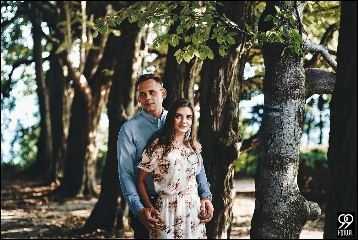 sesja narzeczeńska Kraków, Park Mogilany, Opactwo Benedyktynów Tyniec, Opactwo Tynieckie