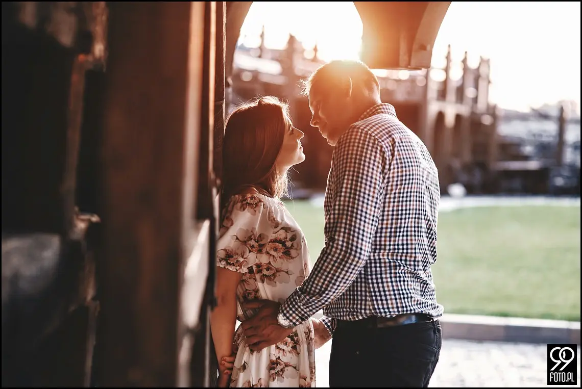 sesja narzeczeńska Kraków, Park Mogilany, Opactwo Benedyktynów Tyniec, Opactwo Tynieckie