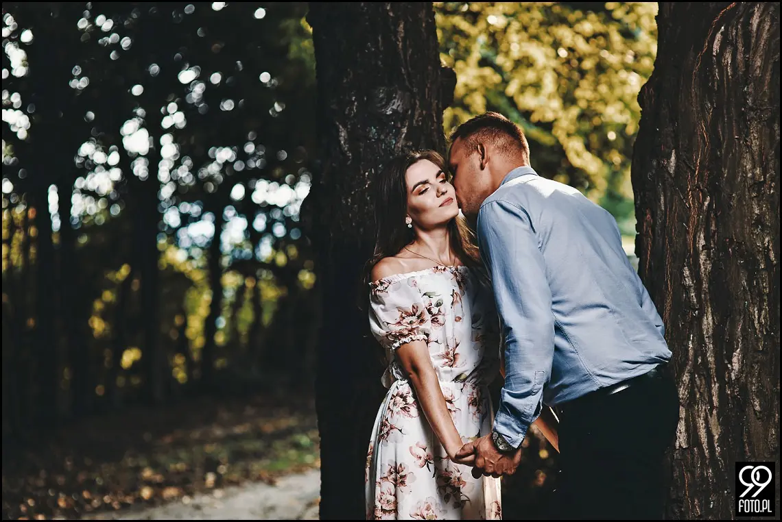 sesja narzeczeńska Kraków, Park Mogilany, Opactwo Benedyktynów Tyniec, Opactwo Tynieckie