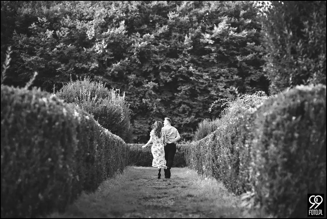 sesja narzeczeńska Kraków, Park Mogilany, Opactwo Benedyktynów Tyniec, Opactwo Tynieckie