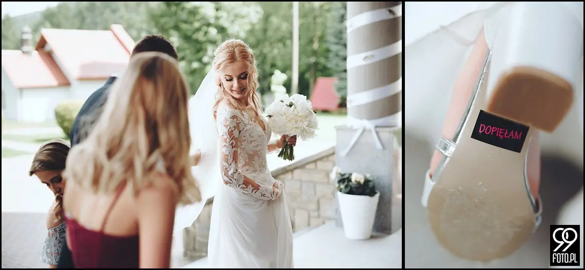 wesele w bystrej, ogród pełen lawendy klimontów, plener o zachodzie słońca