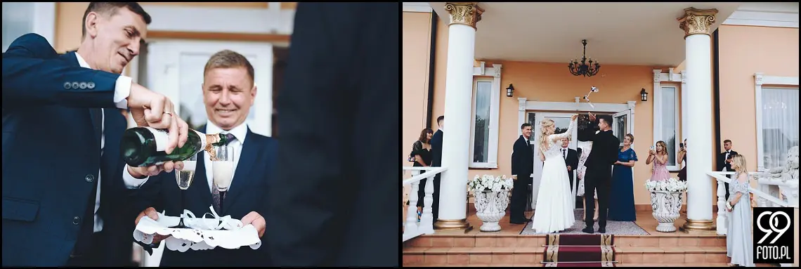 wesele w bystrej, ogród pełen lawendy klimontów, plener o zachodzie słońca