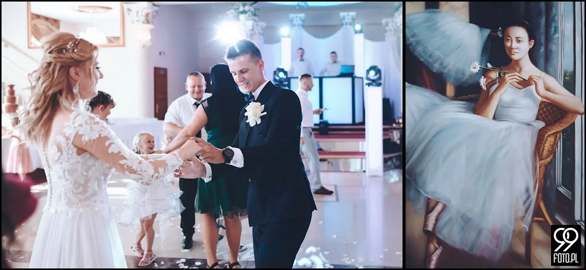 wesele w bystrej, ogród pełen lawendy klimontów, plener o zachodzie słońca