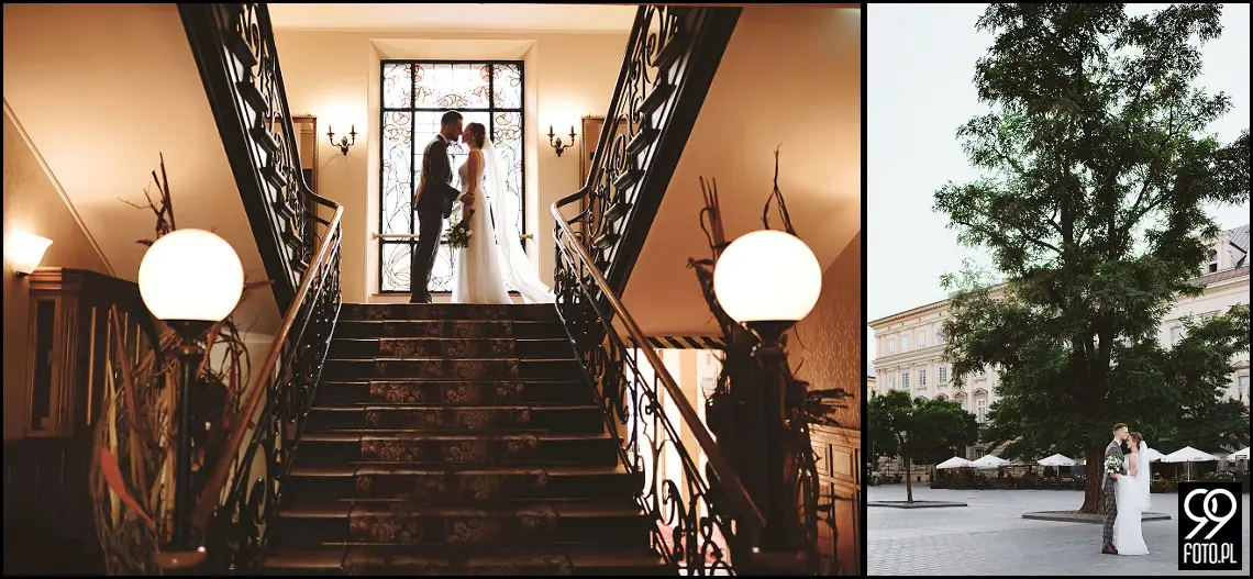 Sesja ślubna w Krakowie, Plener ślubny Sukiennice, Sky Bar Hotel Stary, Bulwary Wiślane