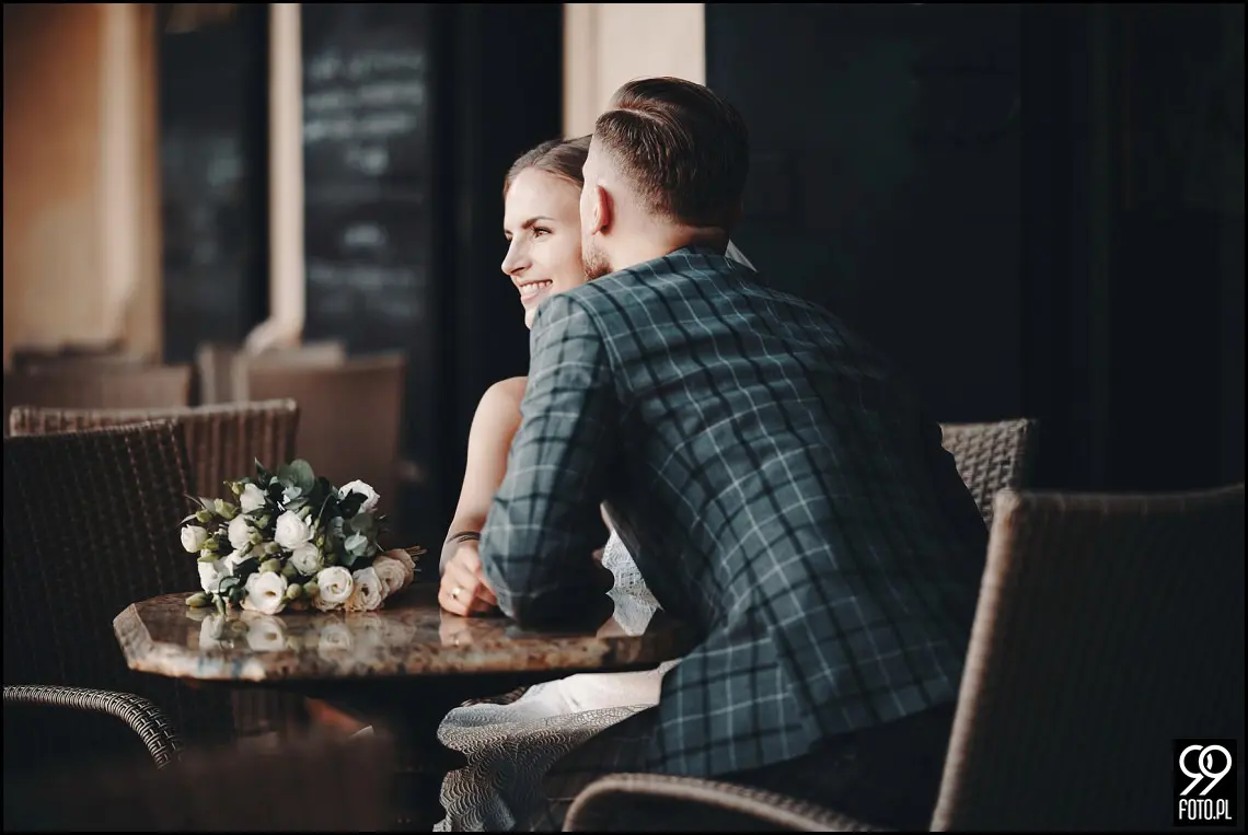 Sesja ślubna w Krakowie, Plener ślubny Sukiennice, Sky Bar Hotel Stary, Bulwary Wiślane