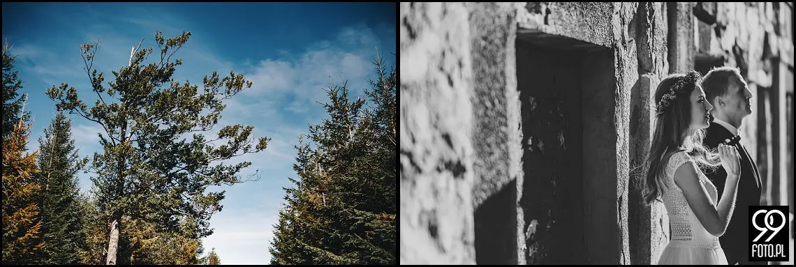 Plener ślubny w Beskidach, sesja ślubna w Beskidzie Śląskim, Szyndzielnia, Klimczok