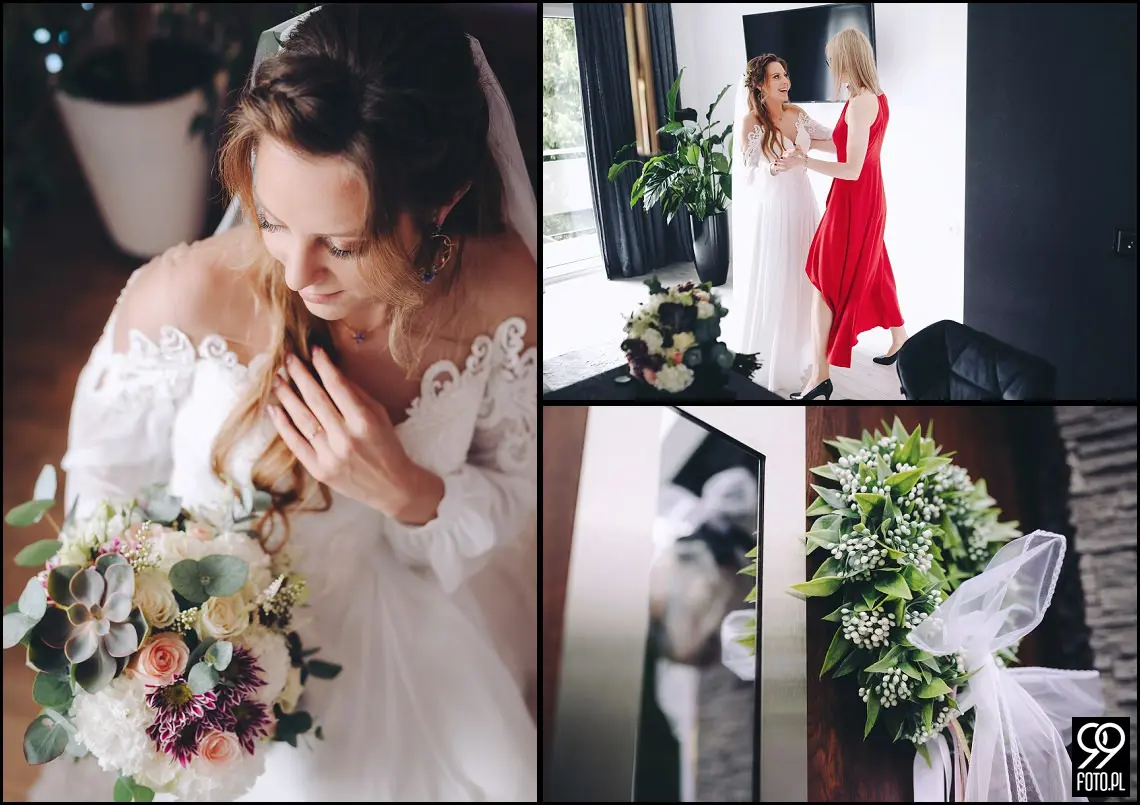 fotograf na wesele Rabka Zdrój, kościół św. Marii Magdaleny w Rabce, sala weselna Kabanos w Spytkowicach