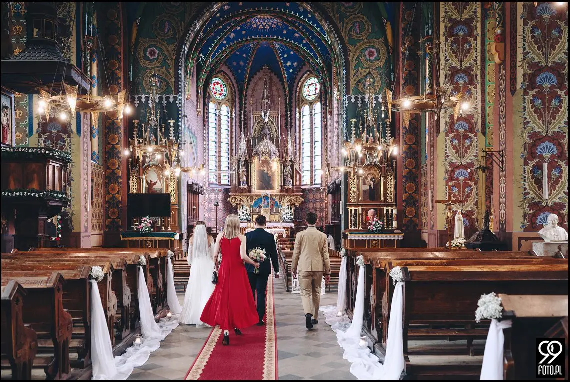 fotograf na wesele Rabka Zdrój, kościół św. Marii Magdaleny w Rabce, sala weselna Kabanos w Spytkowicach