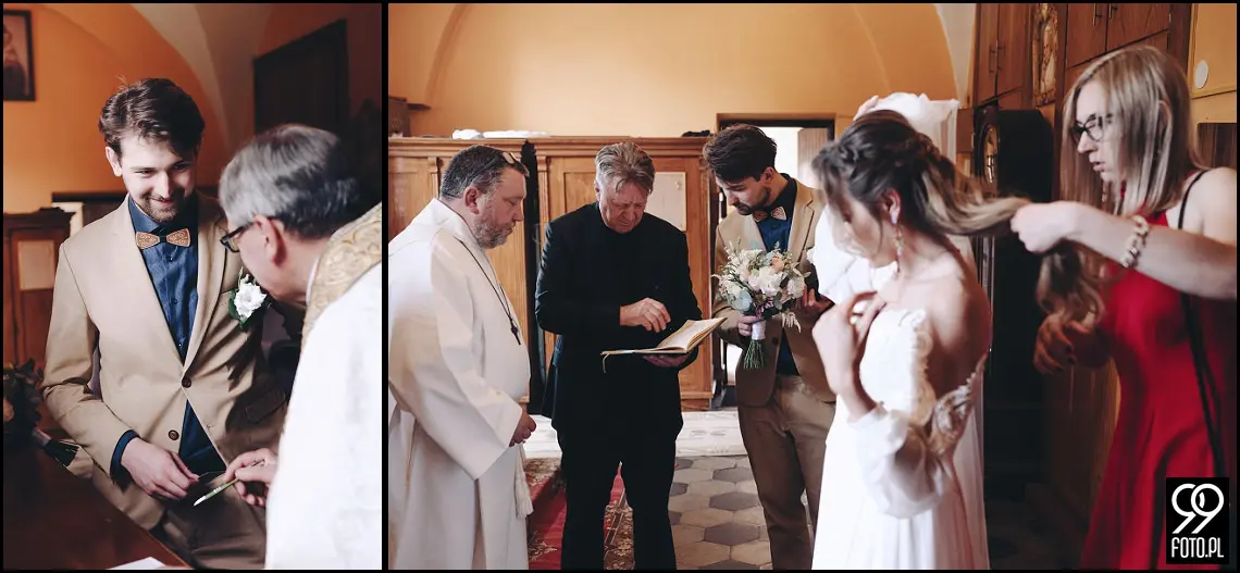 fotograf na wesele Rabka Zdrój, kościół św. Marii Magdaleny w Rabce, sala weselna Kabanos w Spytkowicach