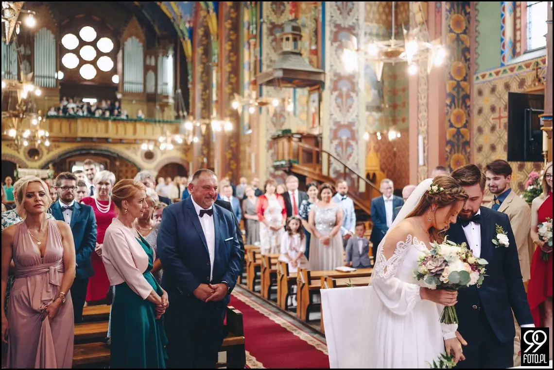 fotograf na wesele Rabka Zdrój, kościół św. Marii Magdaleny w Rabce, sala weselna Kabanos w Spytkowicach