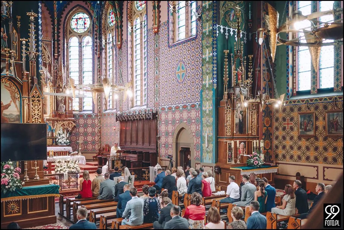 fotograf na wesele Rabka Zdrój, kościół św. Marii Magdaleny w Rabce, sala weselna Kabanos w Spytkowicach