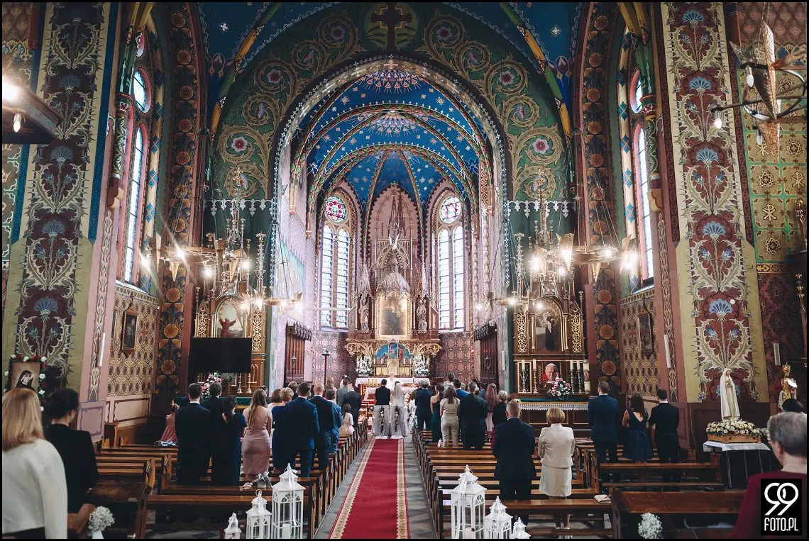 fotograf na wesele Rabka Zdrój, kościół św. Marii Magdaleny w Rabce, sala weselna Kabanos w Spytkowicach