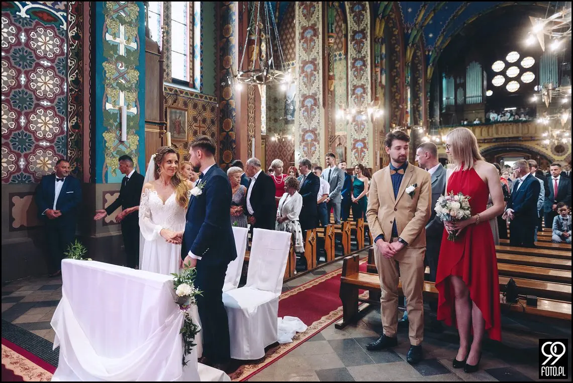 fotograf na wesele Rabka Zdrój, kościół św. Marii Magdaleny w Rabce, sala weselna Kabanos w Spytkowicach