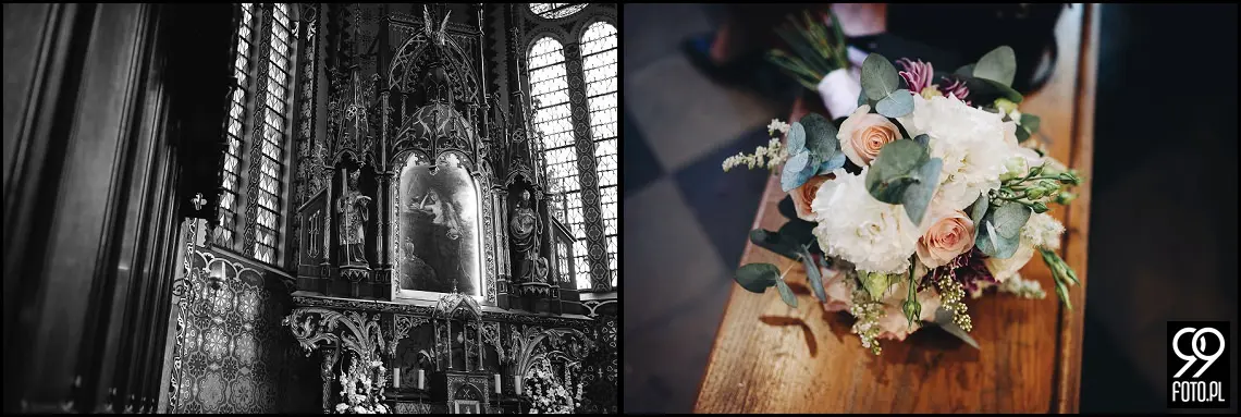 fotograf na wesele Rabka Zdrój, kościół św. Marii Magdaleny w Rabce, sala weselna Kabanos w Spytkowicach