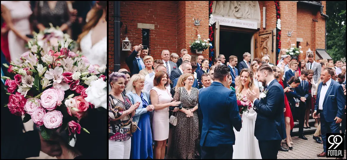 fotograf na wesele Rabka Zdrój, kościół św. Marii Magdaleny w Rabce, sala weselna Kabanos w Spytkowicach